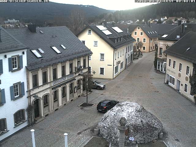 Webcam Marktplatz Bischofsgrün im Fichtelgebirge Live